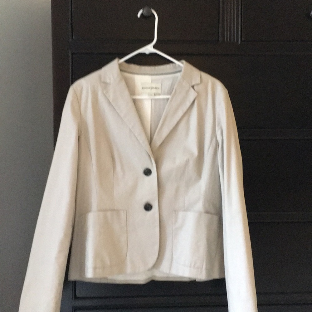Banana Republic lightweight cotton cream blazer